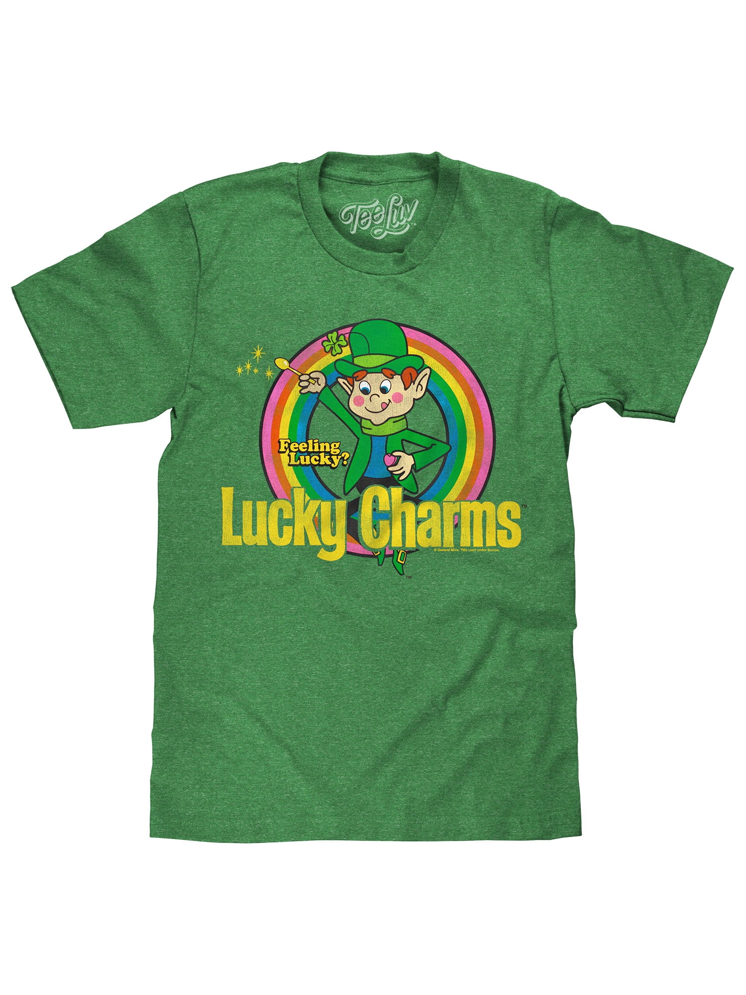 Tee Luv Men's Lucky Charms Cereal T-Shirt - Feeling Lucky