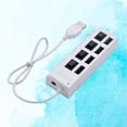 thumbnail image 4 of EeaseCA USB HUB 4 Sockets Independent Switch USB 2.0 Divider(White), 4 of 7