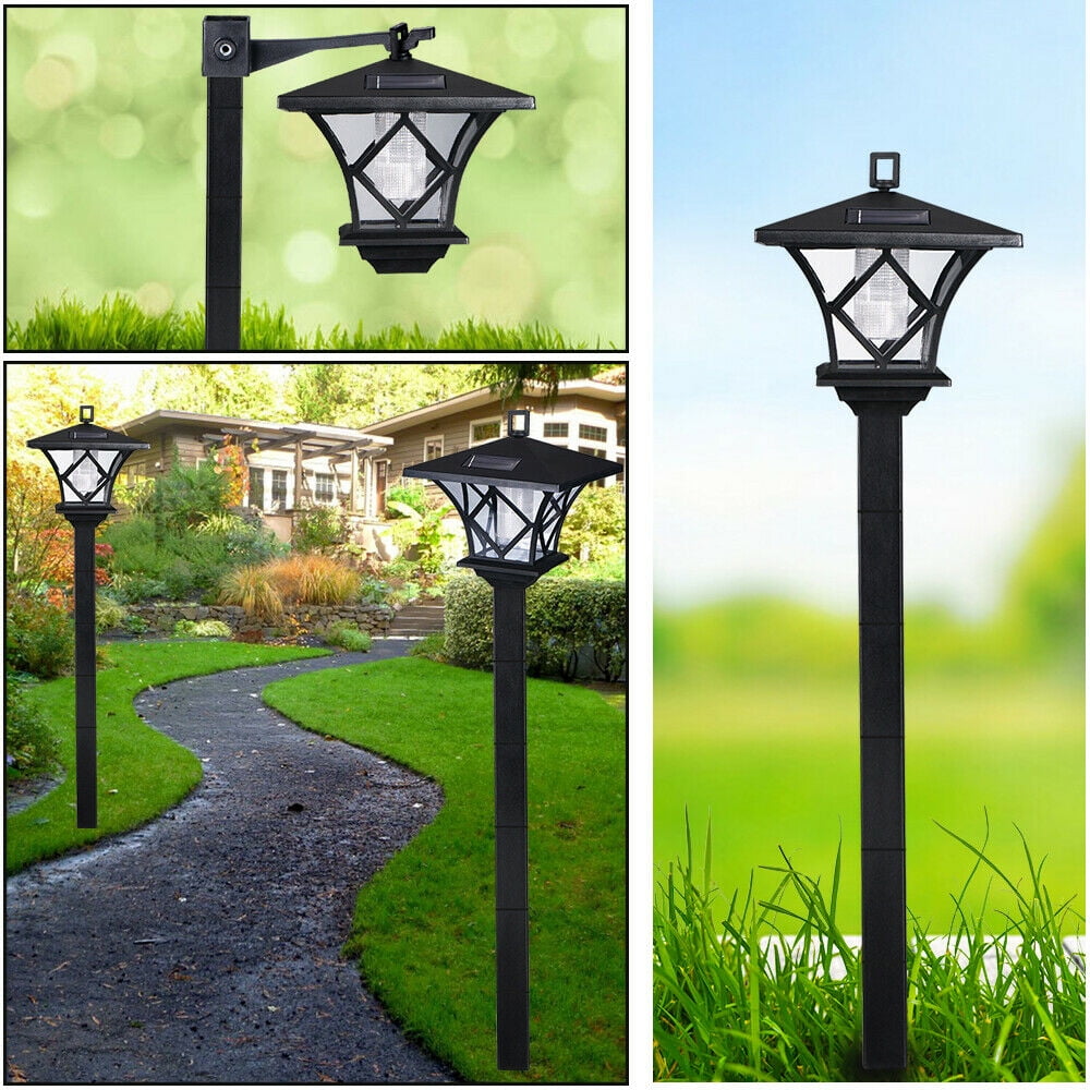 1.5M Solar Power Light Lamp Post Lantern Outdoor Garden Path Lawn Lamp New 2In 1 
