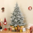 thumbnail image 3 of Costway 7 FT Artificial Christmas Tree with 1074 Flocked Branch Tips, 450 Warm White LED Lights, 3 of 10