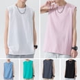 thumbnail image 3 of Men Tank Tops Sleeveless T-shirts O Neck Cotton Vests Plus, 3 of 8
