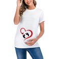 thumbnail image 3 of DYMADE Womens Summer Breathable Casual Love Printing Short Sleeve Round Neck Pregnancy Maternity T-Shirt, 3 of 4