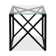 thumbnail image 2 of Evelyn&Zoe 20" Blackened Bronze Metal/Glass Side Table, 2 of 5