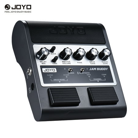 JOYO JAM BUDDY Portable Rechargeable Bluetooth 4.0 Dual Channel 2 * 4W Pedal Style Guitar Amplifier Amp Speaker with Delay Overdrive Clean Effects Built-in Lithium (Best Overdrive Pedal For Solid State Amp)