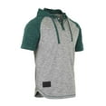 thumbnail image 4 of ZIMEGO Mens Short Sleeve Hoodie - Thin Color Block Raglan Henley T Shirt, 4 of 5