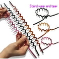 thumbnail image 2 of 3 Set Zig Zag Plastic Sharks Tooth Hair Comb Headband Hoop for Women Men, 90s Zigzag Headband Hair Accessories (Black, Amber, Claret), 2 of 7