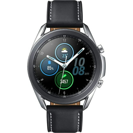 Samsung Galaxy Watch 3 (GPS, 41MM) - Mystic Silver Smartwatch with Leather Band SM-R850 - Certified A-Stock