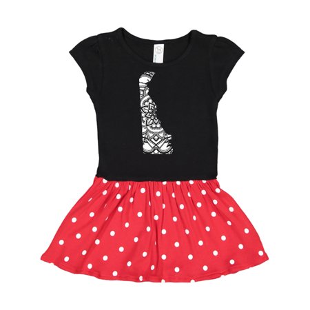 

Inktastic Delaware Silhouette Mandala Gift Toddler Girl Dress