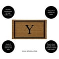 thumbnail image 2 of Evergreen Monogram Indoor Outdoor 100% Natural Coir Doormat 28" x 16" |  Letter  "Y", 2 of 3