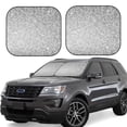 thumbnail image 2 of Daiia Silver Mosaic 2PCS Car Windshield Sun Shade, Foldable Sun Shield for Car Front Window, Auto Sun Blocker Visor Protector Universal for Truck SUV Pickup-Large, 2 of 7