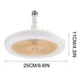 thumbnail image 2 of Grey E27 Ceiling Fan With Lights Remote Control Gimbal Lamp 30W Light 4W Fan 9.8 Inch By 4.3 Inch Fan Light With Remote 6 Inch 3 Leaves White Light, 2 of 6