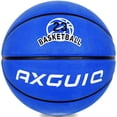 thumbnail image 1 of Balón de baloncesto AXGUIQ para jóvenes, talla 6, azul, 72,4 cm, goma, 1 of 8