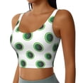 thumbnail image 5 of Sports Bra For Women, Green Abstract Flower Sports Bras For Women High Support, Workout Tank Tops Woman With Removable Cups, 5 of 8