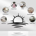 thumbnail image 5 of Sunset on the Lake Metal Wall Art Decoration Iron Black Wall Art Decor Indoor Outdoor Hanging Wall Sculptures for Home Kitchen Patio Bedroom Living Room Bathroom Sunset Theme DIY, 5 of 8