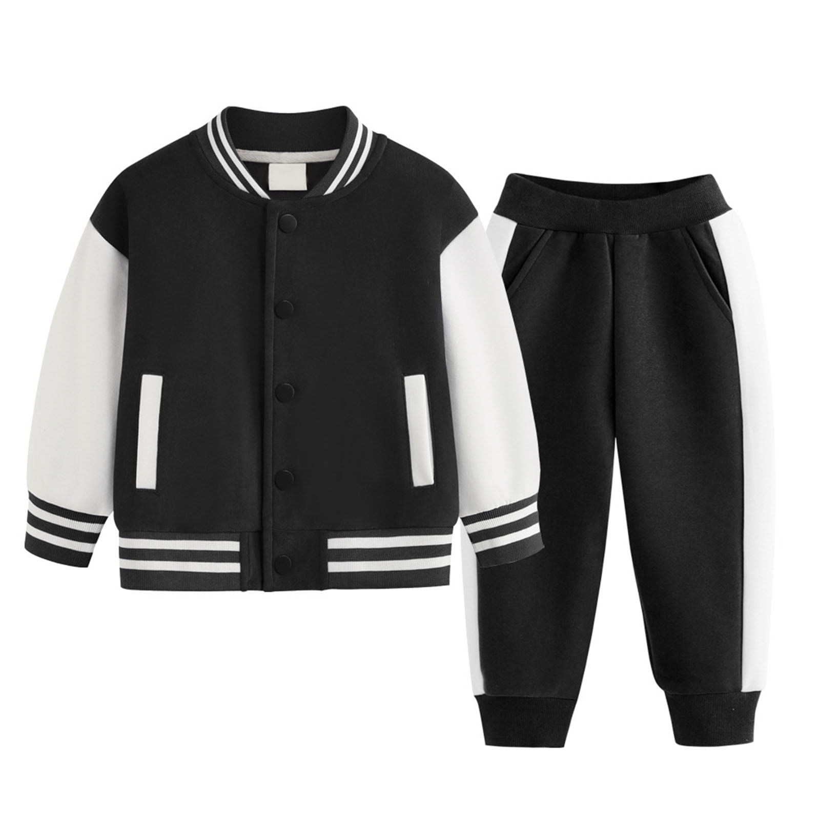 Caqnni Toddler Long Sleeve Sweater Blouse Pullover Elastic Pants Warm Baby Girl Clothes 2PCS Outfits for 12 18 24 M 1t 2t 3t 4t 5t 6t Pajamas & Dailywear Set(5-6 Years,Black)