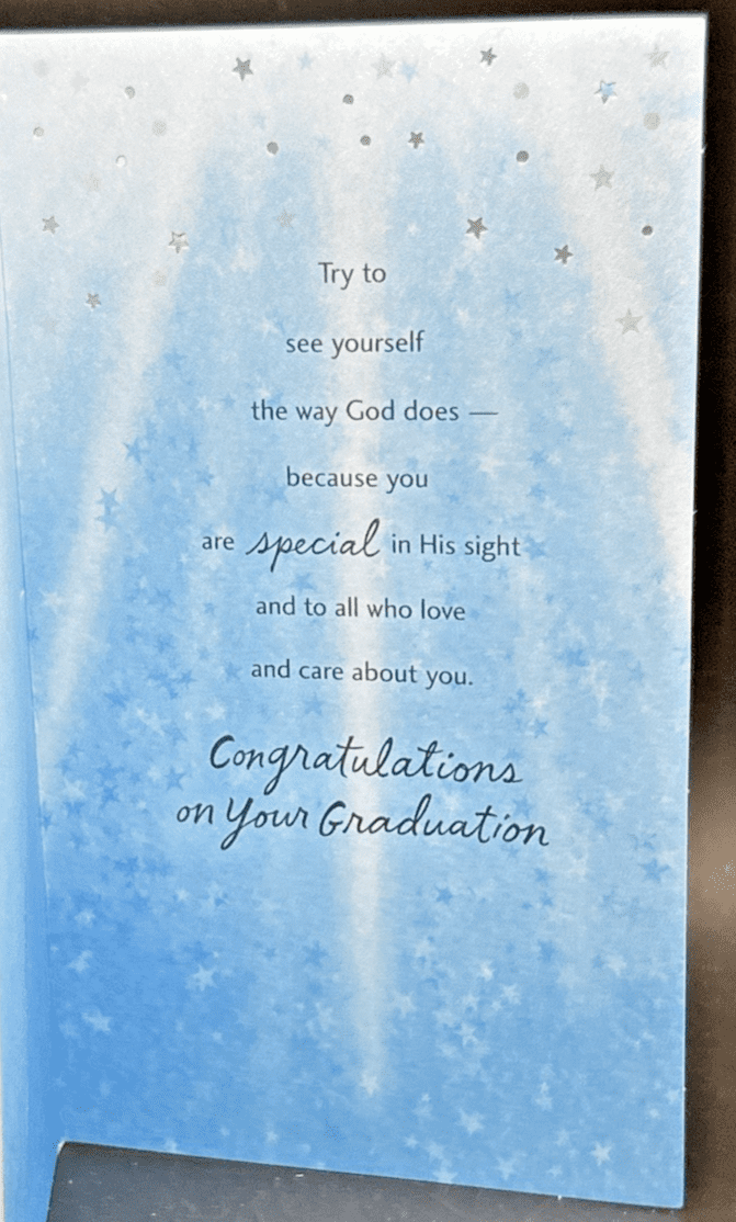 AG CARD GRADUATION STARS WITH LETTERING