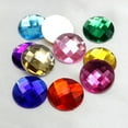 thumbnail image 2 of U8MO 50 Acrylic Flatback Rhinestone Round Gem Beads NO HOLE 20mm(3/4") Colour Choice-Royal Blue, 2 of 9