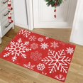 thumbnail image 1 of Christmas Area Rug 2 x 3 mas Holiday Winter Decor Door Mat Bathroom Mat Snowflake Pattern Accent Rugs Non-Slip Washable Floor Mat for Indoor Outdoor Entryway Entrance Bedside, 1 of 7