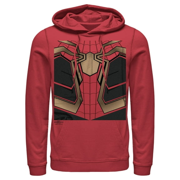 Men's Marvel Spider-Man: No Way Home Iron Suit Pull Over Hoodie Red Small