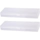 thumbnail image 1 of Estuche de lápices transparente esmerilado, estuche de plástico para almacenamiento de papelería, caja de lápices con tapa con bisagras, 2 uds., 1 of 5