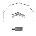 thumbnail image 2 of Bay Window Curtain Rod - 6-Sided Corner Rod, Satin Nickel Finish - Home Decor Drapery Hardware, 2 of 4