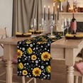 thumbnail image 2 of Table Runners 72 Inches Long Dress Scarves, Black Yellow Sunflower Farmhouse Kitchen/Dining Table Runner, Coffee Tablerunners, Summer Botanical Farmhouse Floral 13x72 Inch, 2 of 9