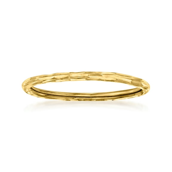 Pure Collection by Ross-Simons Italian 14kt Yellow Gold Grooved Ring, Women's, Adult