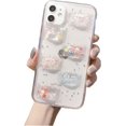 thumbnail image 1 of Jinsinto Étui Compatible iPhone 11 Pro Max Transparente Mignonne pour Filles Dames (Transparente, Compatible iPhone 11), 1 of 5
