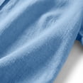 thumbnail image 5 of Women's Summer Linen Set Casual Collar Button Up Shirt And Wide Leg Shorts Two-Piece Set, 5 of 9