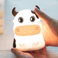 thumbnail image 4 of Cartoon Cow Night Light Baby Night Lamp Silicone Tabletop Nursing Lamp, 4 of 5