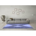 thumbnail image 3 of Ahgly Company Indoor Square Abstract Blue Contemporary Area Rugs, 8' Square, 3 of 4