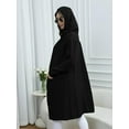 thumbnail image 4 of joyinspring Women's Cable Cardigan Long Sweater - Solid Color Knit Hooded with Pockets - Fall/Winter Long Sleeve Jacket 2025, 4 of 6