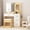 wood, variant on Ataujin Vanity Table and Chair Set, Vanity Desk with Mirror and Lights, Modern Makeup Dressing Table with Built In Outlets, Vanities with 3 Colors LED Vanity Mirror