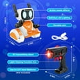 thumbnail image 3 of HopeRock Robot Toy for Kids 2-6, 2.4GHz Remote Control Robot with Infrared Tracking, Music & LED Eyes, Movable Arm , Electronic Toys Christmas Birthday Gift for Boys & Girls Ages 3-6., 3 of 7