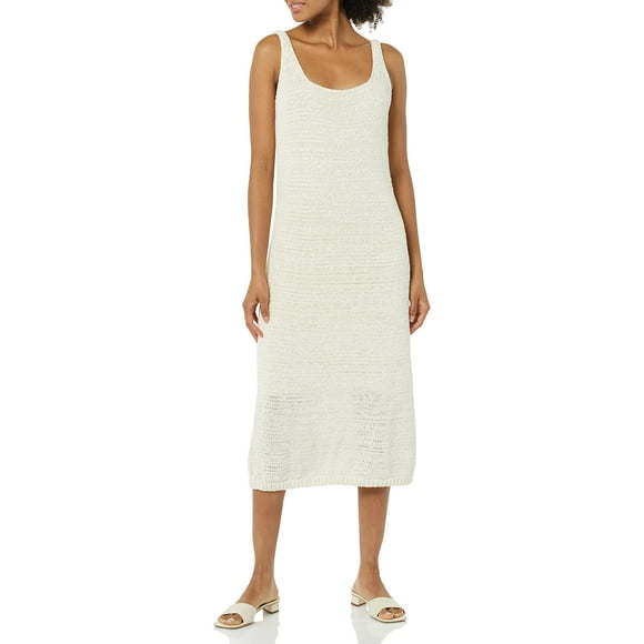Vince Robe Carrée Texturée pour Femmes, Crème, Medium US