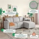 thumbnail image 3 of Sala Modular Reversible Makora Bennet con Memory Foam Gris Claro Lino y Respaldo Ajustable, 3 of 8
