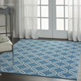 thumbnail image 4 of Nourison Jubilant 6' x 9' Blue Area Rug Eclectic Retro Trellis by Nourison, 4 of 9