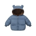 thumbnail image 2 of Shadoumai Toddler Boys Girls Winter Jackets Puffer Padded Coat Hooded Bear Ears Outwear Clothing for Baby Kids 1-6 Years, 2 of 5