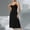 Black, variant on Women's Sleeveless Nightgowns Summer Full Slip Dresses Solid Color Spaghetti Straps Soft Comfortable Trendy Halter Backless Easy Loungewear White M
