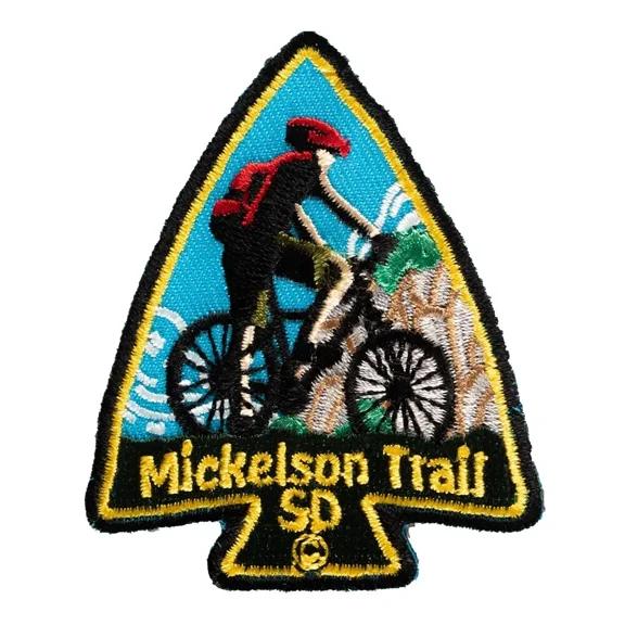 Mickelson Trail Bicycle Arrowhead Patch, South Dakota Patches