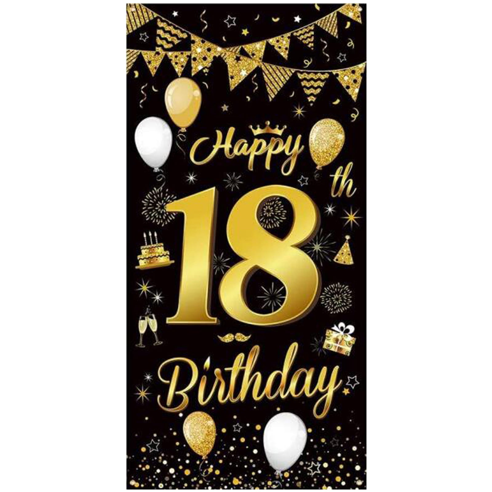 Details about   Black Glittery Happy Birthday Sign Banner for Birthday Party Decorations,Kids...