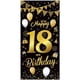 thumbnail image 2 of Banner de cumpleaños con purpurina | Cartel de panel de puerta dorado para decoraciones de fiesta | Globos Pasteles Regalos Diseño de Copa de Vino | Lavable, Reutilizable, Resistente al Desgarro, 2 of 9