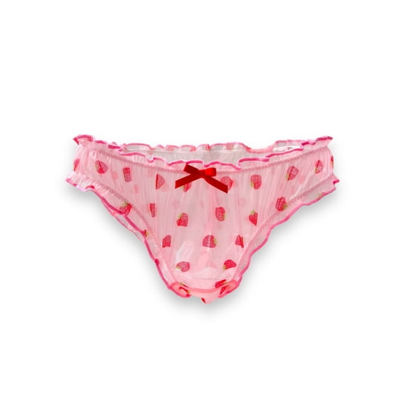 Milanblocks Strawberry Sheer Pink Coquette Panty - S