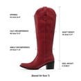 thumbnail image 2 of DREAM PAIRS Women's Knee High Cowboy Boots Embroidered Western Boots with Narrow Square Toe Comfortable Chunky Heel Tall Boots with Inner Zipper, 2 of 7