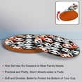thumbnail image 4 of Panda 6Pcs Round Car Coasters, Microfiber Leather Drink Cup Holders, 11x11 cm/4.3x4.3 in, Auto Car Interior Accessories for Women and Men, 4 of 6