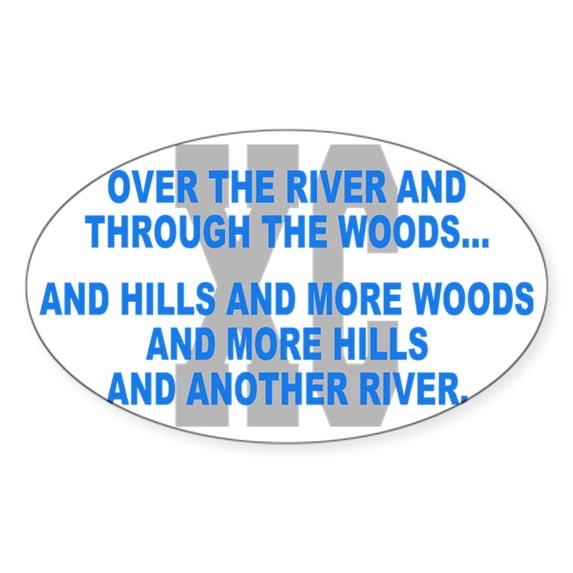 CafePress - Over The River Cross Country Quote - Sticker (Oval)