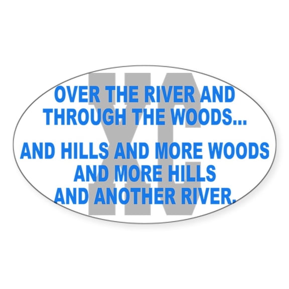 CafePress - Over The River Cross Country Quote - Sticker (Oval)