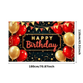 thumbnail image 3 of Yuanou Bannière Décorative Joyeux Anniversaire Ballons Rouges Pailletés Dorés pour Fête d'Anniversaire Célébration Intérieure Décoration d'Événement, 3 of 4