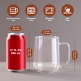 thumbnail image 2 of Juego de 2 tazas de café de vidrio ZMZKKLL de 480 ml, transparentes, de borosilicato, 2 of 7