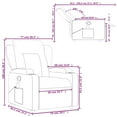 thumbnail image 2 of vidaXL Dark Gray Fabric Recliner Chair, 6-Point Vibration Massage, Adjustable Backrest & Footrest, 2 of 5